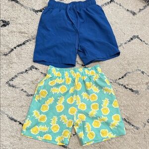 Kortni Jeane Blue and Pineapple Print Kids Shorts